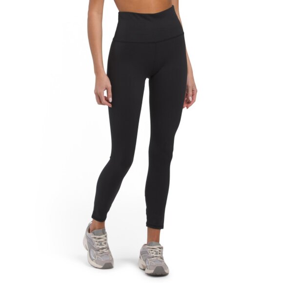 BALANCE COLLECTION Black High Waisted Basic Tummy Control Leggings - Picture 1 of 2